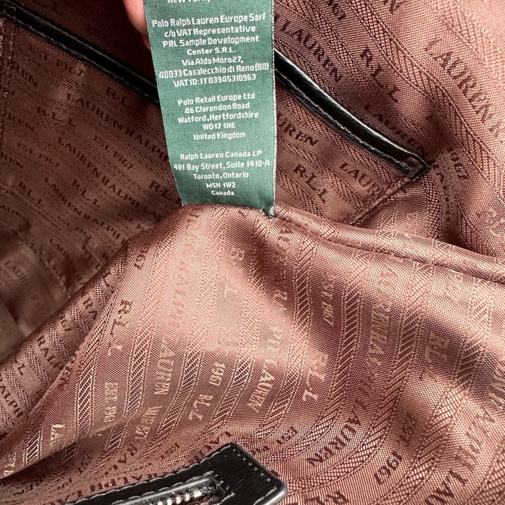 Ralph Lauren Oversize Black Leather Tote - Picture 11 of 16